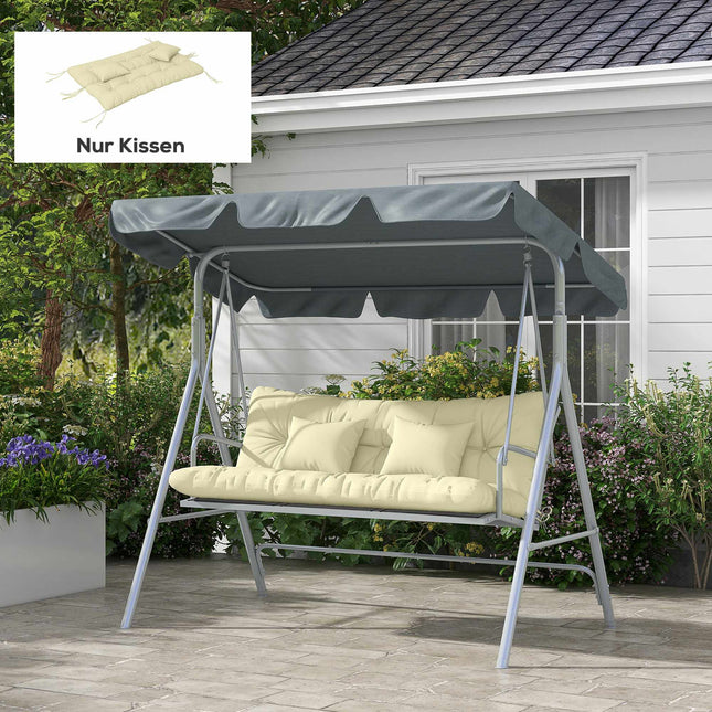 Set de perne pentru scaune de exterior, hidrofuge, 150x50 cm, crem