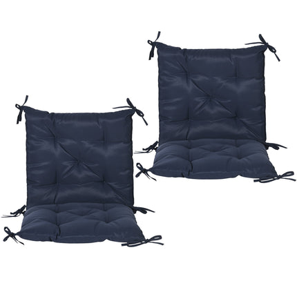 Set de perne pentru scaune de exterior, 98x50 cm, albastru închis, grosime 8 cm