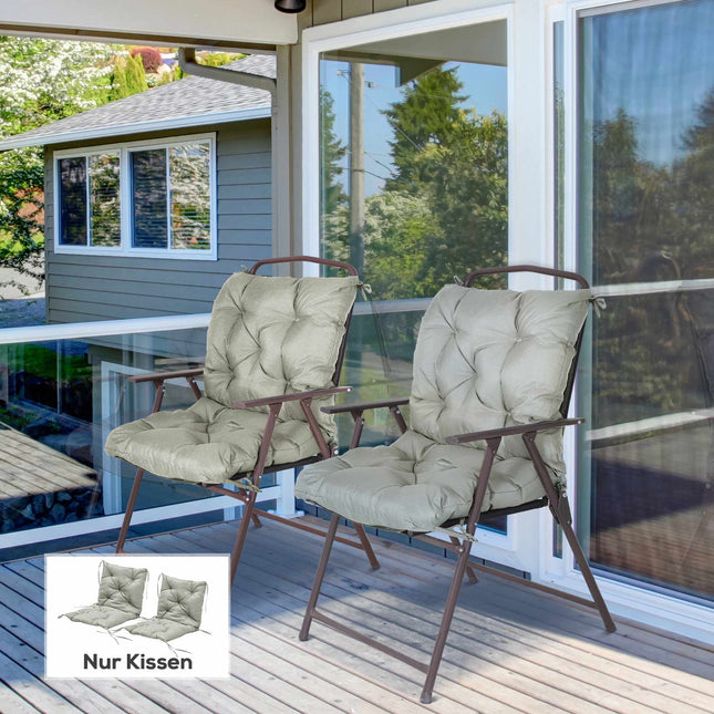 Set de perne pentru scaune de exterior, 98x50 cm, gri deschis, grosime 8 cm