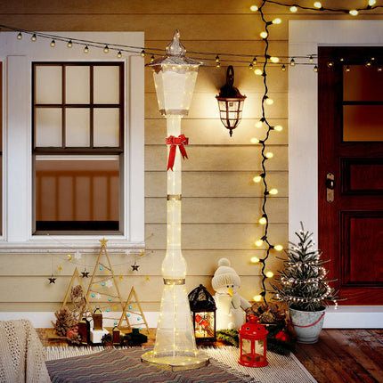 Stâlp de Crăciun pentru exterior, 215 cm, 155 LED-uri, impermeabil