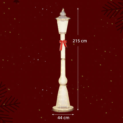 Stâlp de Crăciun pentru exterior, 215 cm, 155 LED-uri, impermeabil