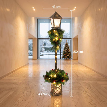 Felinar de Crăciun pentru exterior cu 50 LED-uri alb cald, 150 cm