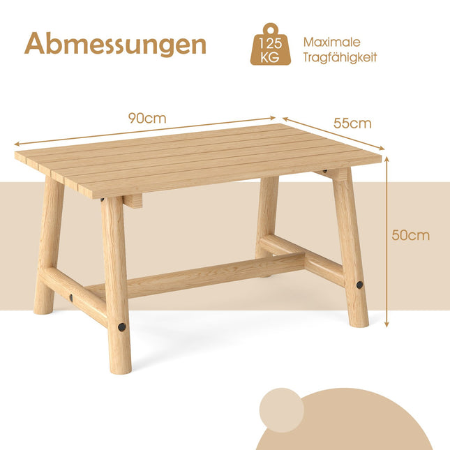 Masuta de cafea de exterior - lemn masiv, lamele, capacitate 125 kg