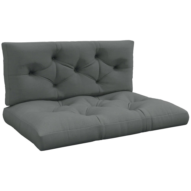 Set de perne de exterior, cu smocuri, 120x80x12 cm, gri deschis