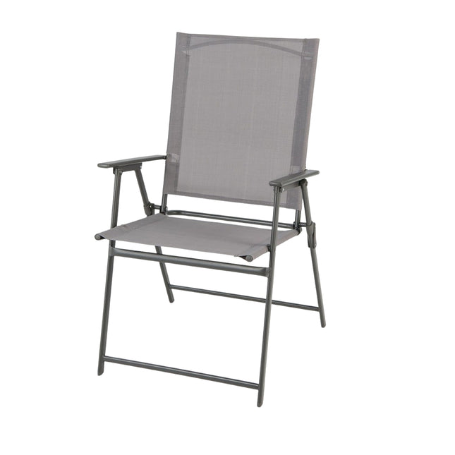 Set de scaune pliabile pentru exterior, spătar înalt, material respirabil