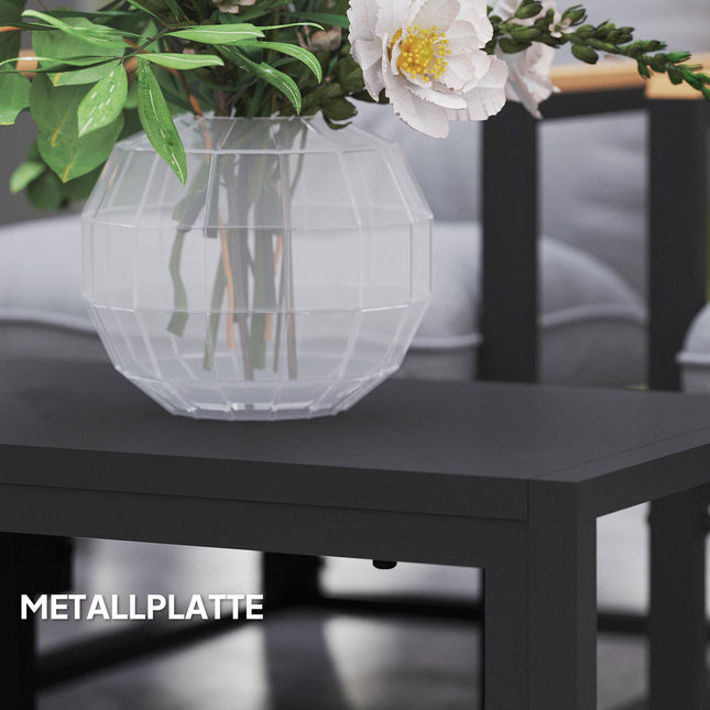 Set de mobilier de exterior pentru 4 persoane, rezistent la intemperii, gri deschis