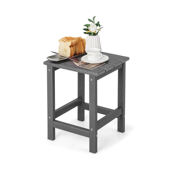 Masuta laterala HDPE pentru exterior - rezistenta la intemperii, 36x36x47 cm, gri