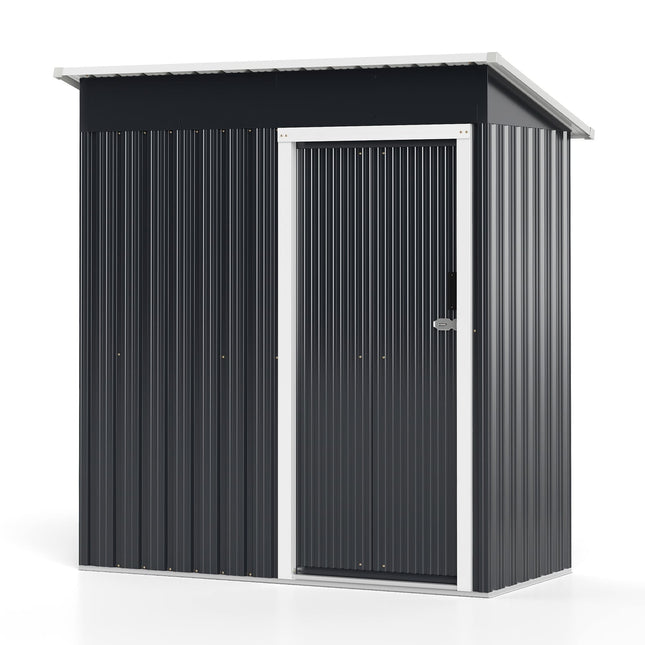 Șopron metalic pentru exterior, 163 x 86 cm, ușă cu încuietoare