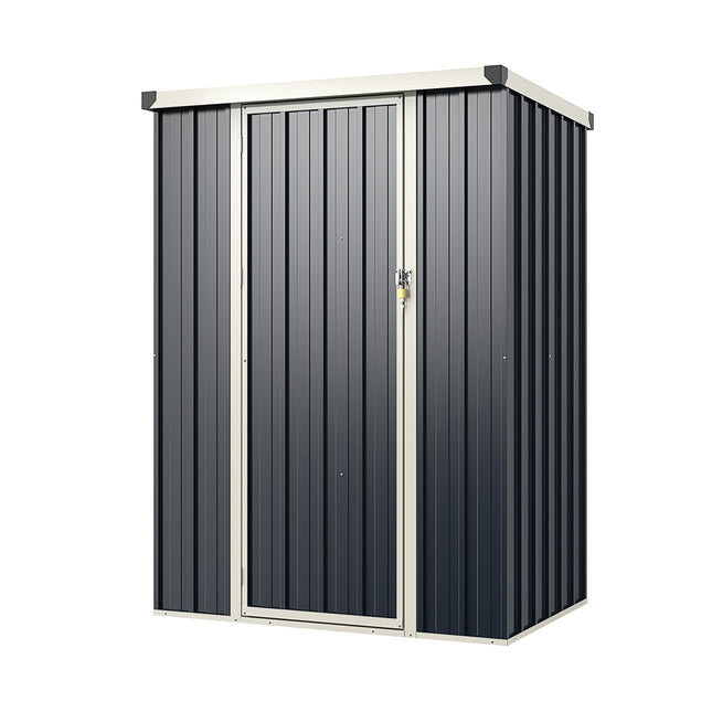 Șopron metalic pentru exterior, rezistent la intemperii și cu încuietoare, 117x89 cm
