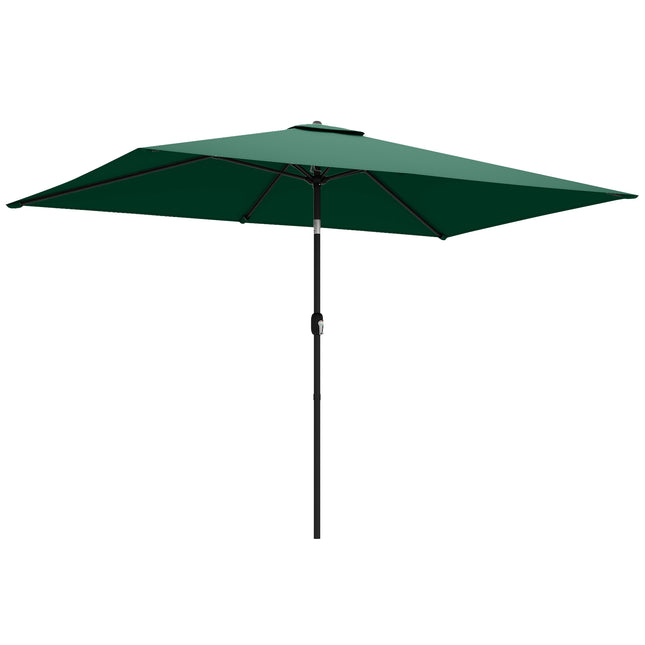 Umbrelă de terasă pentru exterior, înclinare reglabilă, 300x200 cm