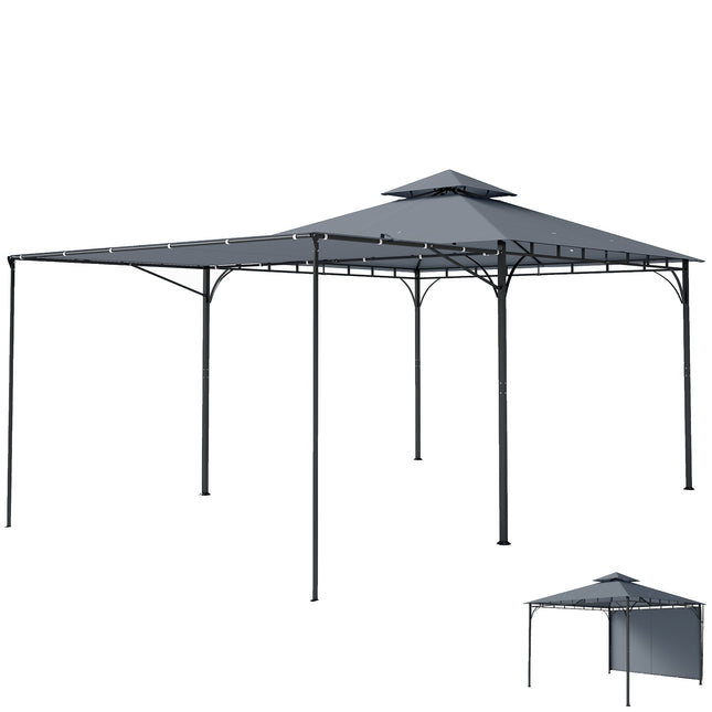 Pavilion exterior cu acoperiș retractabil, protecție UPF 30+