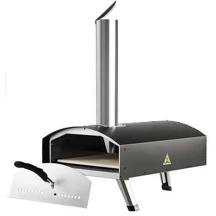 Outdoor Pizza Oven 12-Inch, Pellet Or Charcoal, Pizza Stone