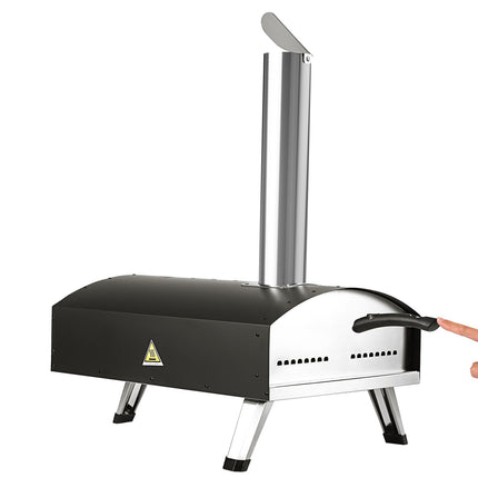 Outdoor Pizza Oven 12-Inch, Pellet Or Charcoal, Pizza Stone