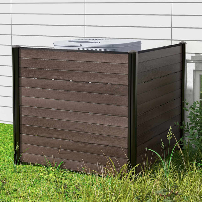 Ecran de intimitate pentru gard exterior, 2 panouri HDPE, 5 țăruși