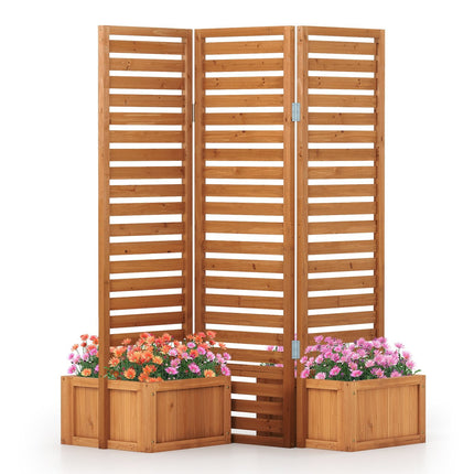 Ecran de intimitate pentru exterior cu jardiniere – Design 2 în 1
