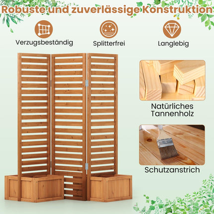 Ecran de intimitate pentru exterior cu jardiniere – Design 2 în 1