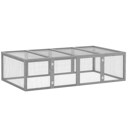 Cușcă pentru iepuri de exterior, lemn de brad rezistent la intemperii, 181x100x48cm