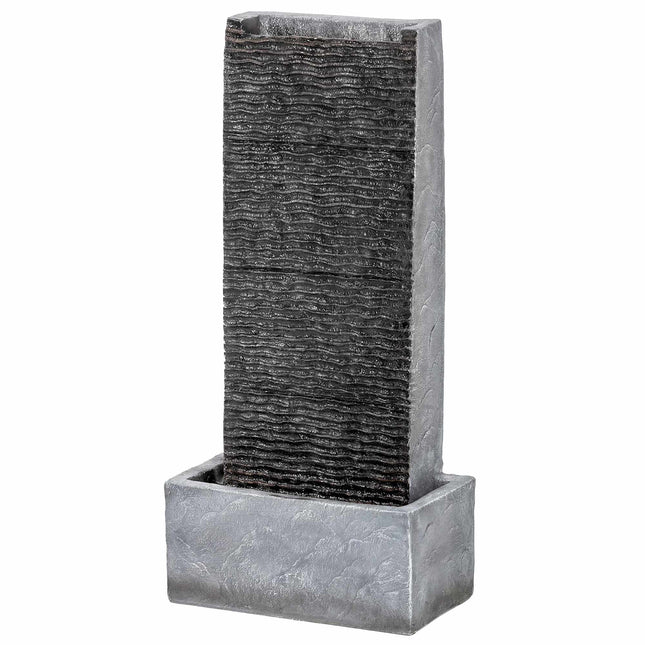 Fântână de exterior din rășină cu lumini LED, 80 cm