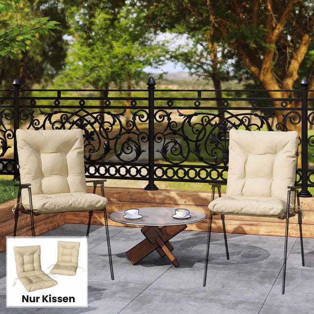 Set de perne de scaun pentru exterior, grosime 8 cm, bej, 120x50 cm