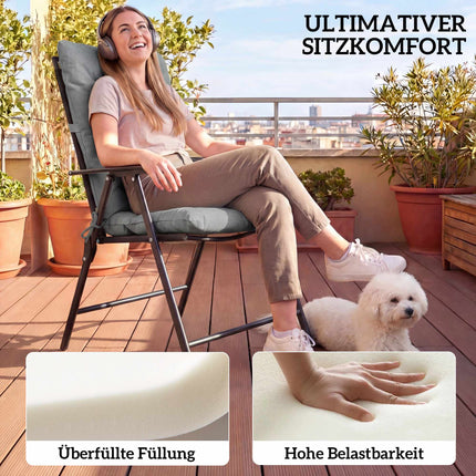 Set de perne de scaun pentru exterior, grosime 8 cm, rezistente la apă, pachet de 2