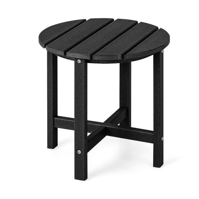 Masuta laterala de exterior, HDPE rezistent la intemperii, negru, 46 cm