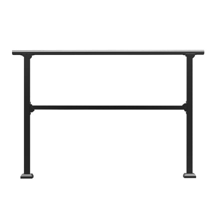 Outdoor Stair Handrail, 4-5 Steps, Carbon Steel, Black