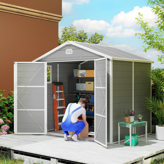Șopron de depozitare pentru exterior, 4,1 m², polipropilenă, 240x190x228 cm