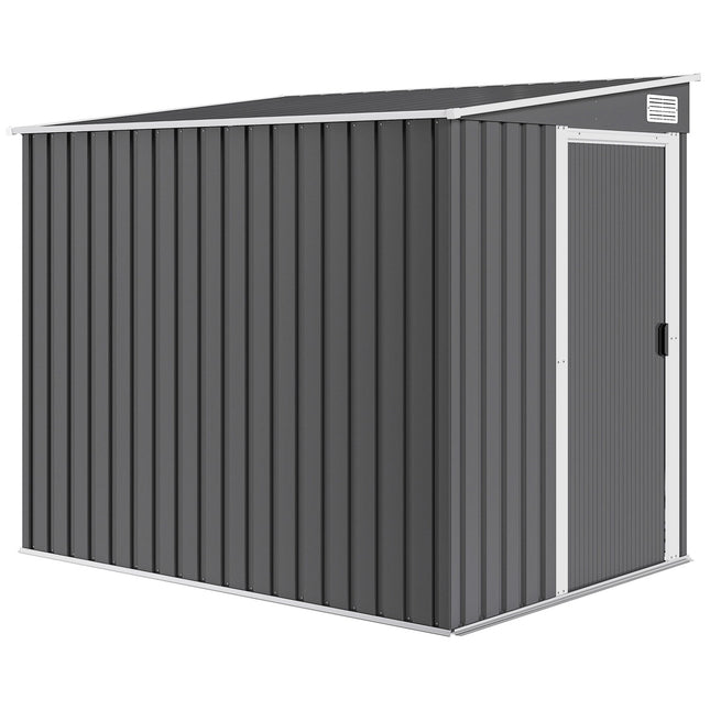 Șopron de depozitare exterior, 7x5 ft, oțel galvanizat, ventilat
