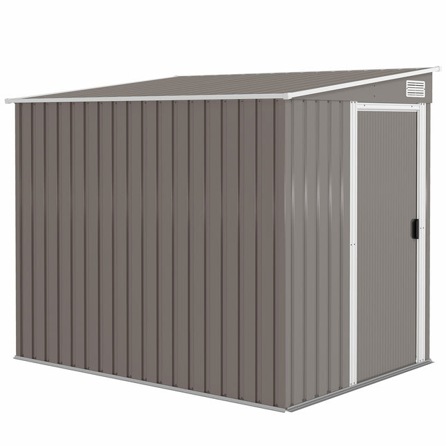 Șopron de depozitare exterior, 7x5 ft, oțel galvanizat, ventilat