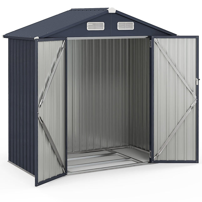 Șopron de depozitare pentru exterior, metal galvanizat, capacitate 3,44 m³