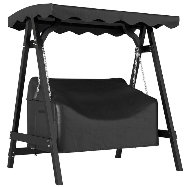 Husă pentru balansoar de exterior, material Oxford PU impermeabil, neagră