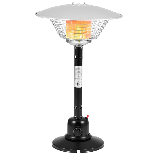 Încălzitor de terasă de masă pentru exterior, 3200 W, negru, sigur și portabil