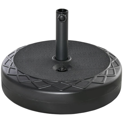 Bază pentru umbrelă de exterior, HDPE, compatibilă cu tije de 38/48 mm, neagră