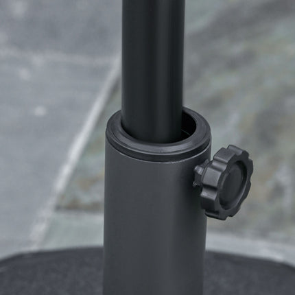 Bază pentru umbrelă de exterior, HDPE, compatibilă cu tije de 38/48 mm, neagră
