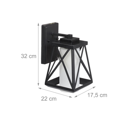 Lampă de perete de exterior neagră