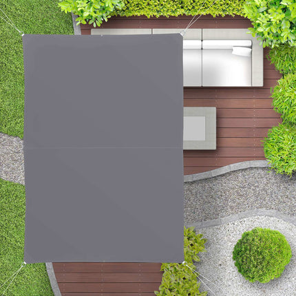 Parasol de exterior rezistent la intemperii - dreptunghiular gri