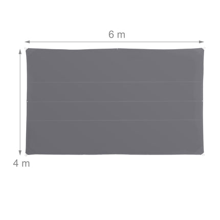 Parasol de exterior rezistent la intemperii - dreptunghiular gri