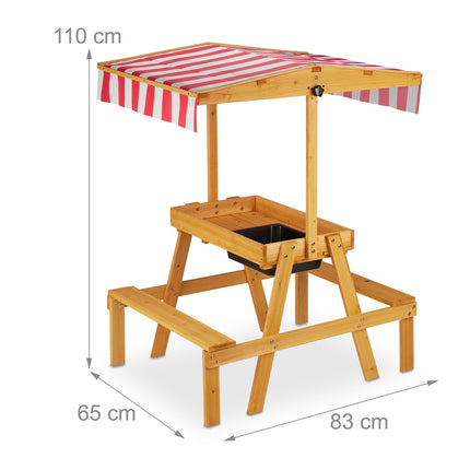 Outside Play Table with Sunshade