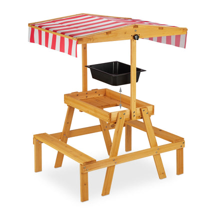 Outside Play Table with Sunshade