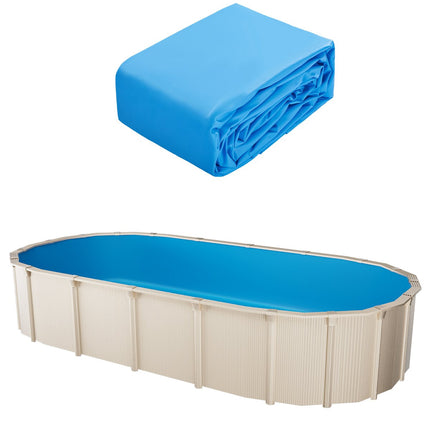 Oval Pool Liner 22 x 12.3 Ft, Overlap Vinyl, 52 In
