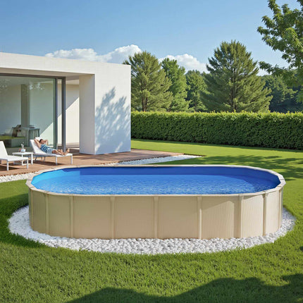 Oval Pool Liner 24 x 12.3 Ft, Overlap, 52 In Wall