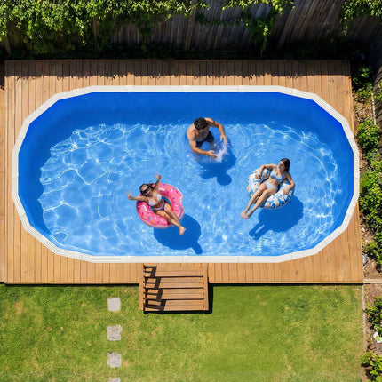 Oval Pool Liner 375 x 732 cm, UniBead, 120 cm Wall Height