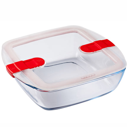 Oven dish with lid for microwave 25x22cm/2.2L