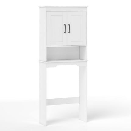 Dulap de depozitare deasupra toaletei, raft reglabil, 168 cm