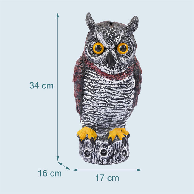 Momeală pentru descurajarea păsărilor și bufnițelor, 34 cm, design realist