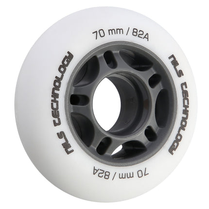 PU 70 x 24 roți albe, duritate 82A, set de 4