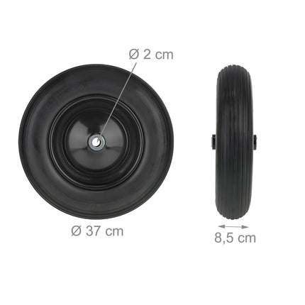 Roată de roabă anti-punctură din PU 3.50-8