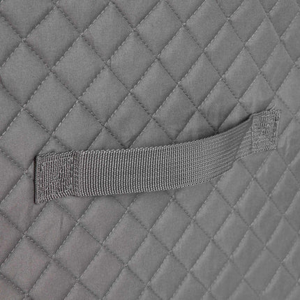 Padded Glass Storage Boxes with Dividers, Set of 2, Grey, 25.5 x 40.5 x 33 cm
