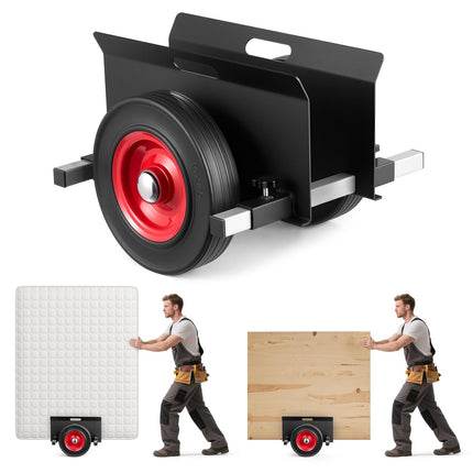 Panel Dolly, 1000 lb Capacity, 10 in Rubber Wheels