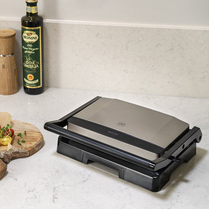 Presă pentru panini 1000W, ceramică antiaderentă, depozitare verticală